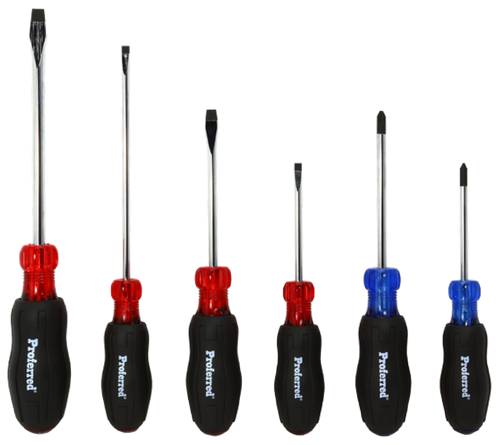 Acetate Cushion Grip Screwdriver Set - 6 pc.