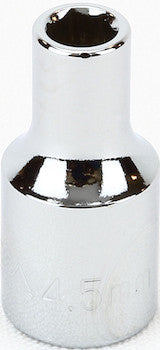 1/4" Drive Metric 6 Point Sockets