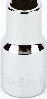 1/4" Drive Metric 6 Point Sockets