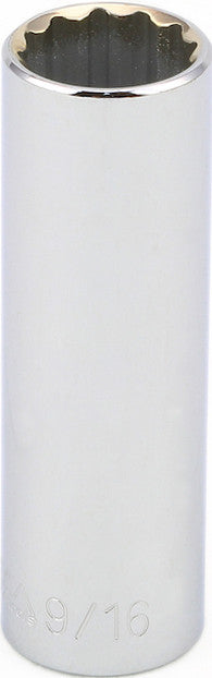 3/8" Drive SAE 12 Point Deep Sockets