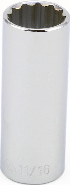 3/8" Drive SAE 12 Point Deep Sockets