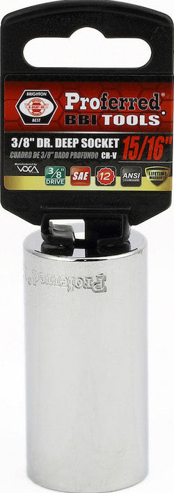 3/8" Drive SAE 12 Point Deep Sockets
