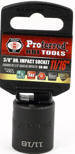 3/8" Drive SAE 6 Point Impact Socket