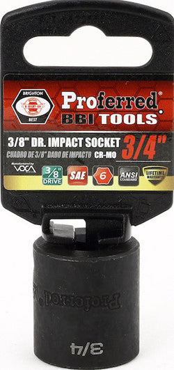 3/8" Drive SAE 6 Point Impact Socket