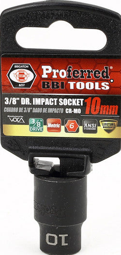 3/8" Drive Metric 6 Point Impact Sockets