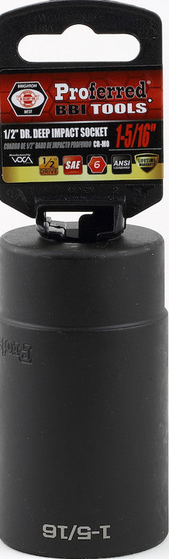 1/2" Drive SAE 6 Point Impact Socket