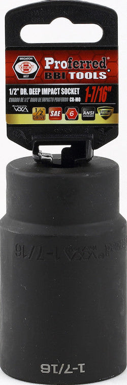 1/2" Drive SAE 6 Point Impact Socket