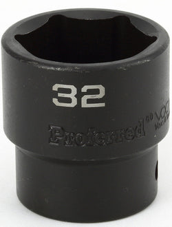 1/2" Drive Metric 6 Point Impact Sockets