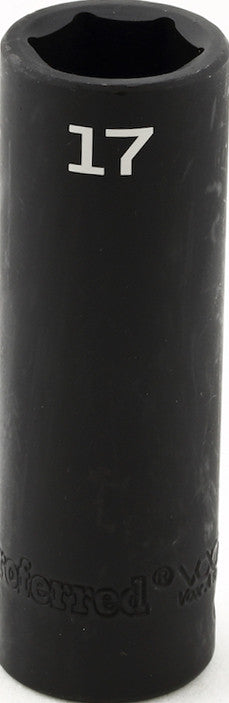 1/2" Drive Metric 6 Point Impact Sockets