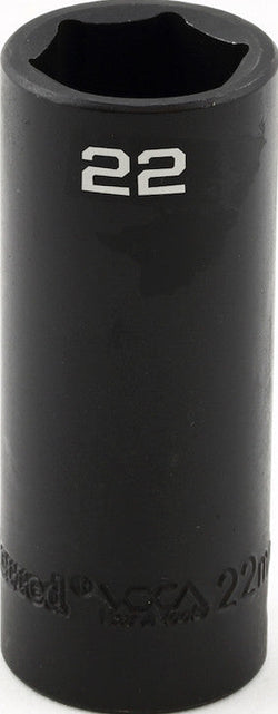 1/2" Drive Metric 6 Point Impact Sockets