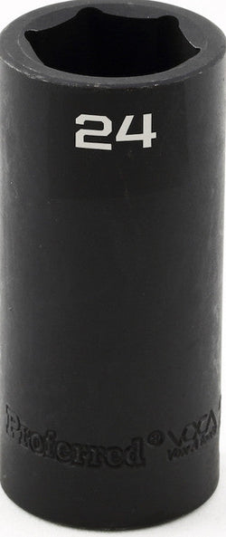 1/2" Drive Metric 6 Point Impact Sockets