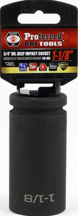 3/4" Drive SAE 6 Point Deep Impact Socket