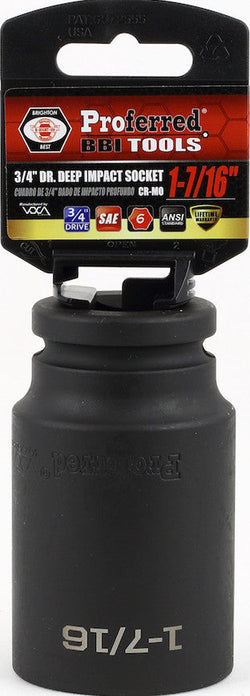 3/4" Drive SAE 6 Point Deep Impact Socket