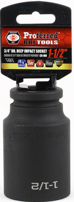 3/4" Drive SAE 6 Point Deep Impact Socket