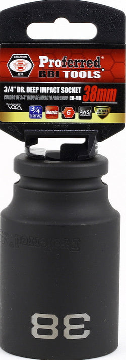 3/4" Drive Metric 6 Point Deep Impact Sockets