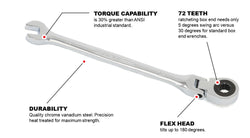 Flex Ratcheting Wrench - SAE