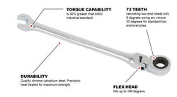 Flex Ratcheting Wrench - SAE