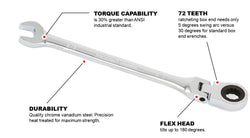 Flex Ratcheting Wrench - SAE