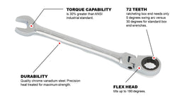 Flex Ratcheting Wrench - SAE