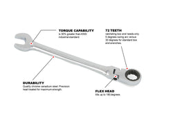 Flex Ratcheting Wrench - SAE