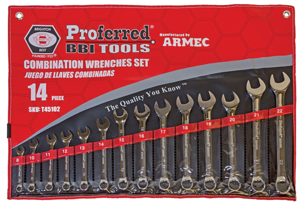 Combination Wrench Set - Metric 14 pc.