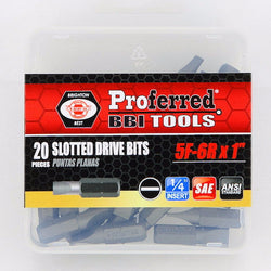 Slotted Drive Bits- 20 pack