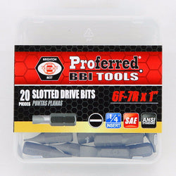 Slotted Drive Bits- 20 pack