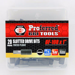 Slotted Drive Bits- 20 pack