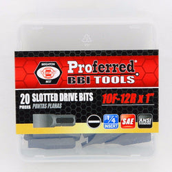 Slotted Drive Bits- 20 pack