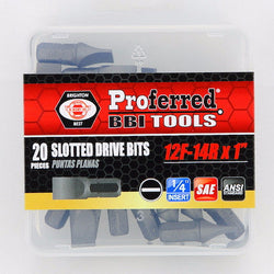 Slotted Drive Bits- 20 pack