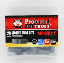 Slotted Drive Bits- 20 pack
